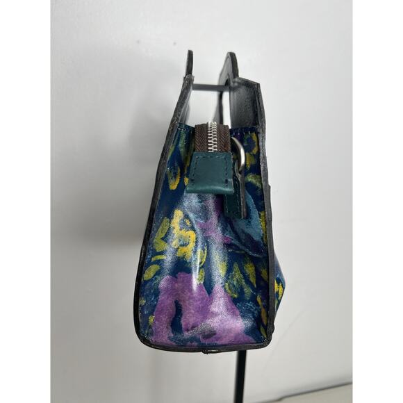 Patricia Nash Deep Blue Nature Floral Multi Color Satchel Bag Style P879420 - Picture 3 of 13